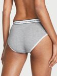 Хлопковые трусики хипхаггеры с логотипом Victoria's Secret