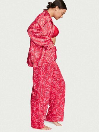 Сатиновая пижама Satin Long PJ Set Victoria's Secret
